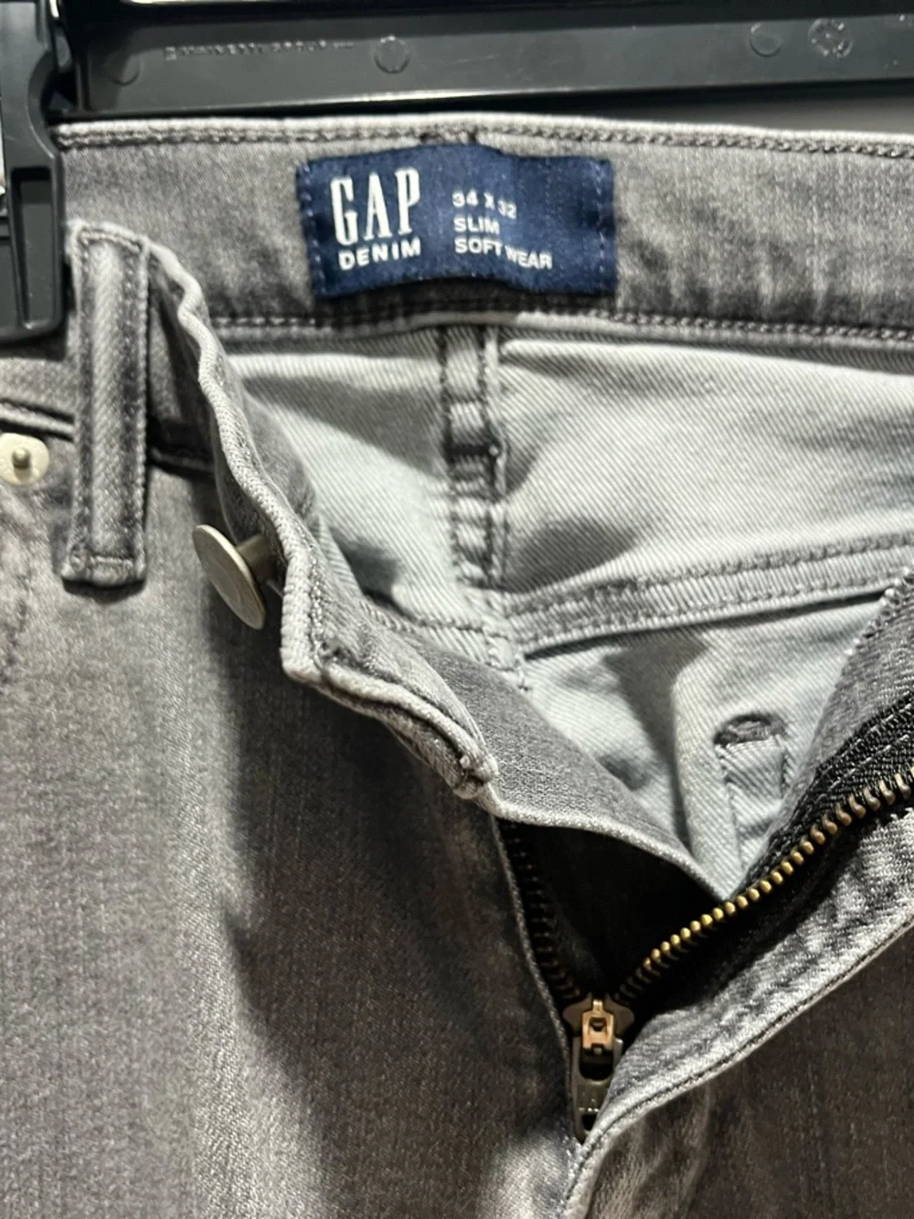 Gap Soft Wear Slim Fit Jeans Mens‎ Grey Wash Stretch GapFlex Denim Size 34x32